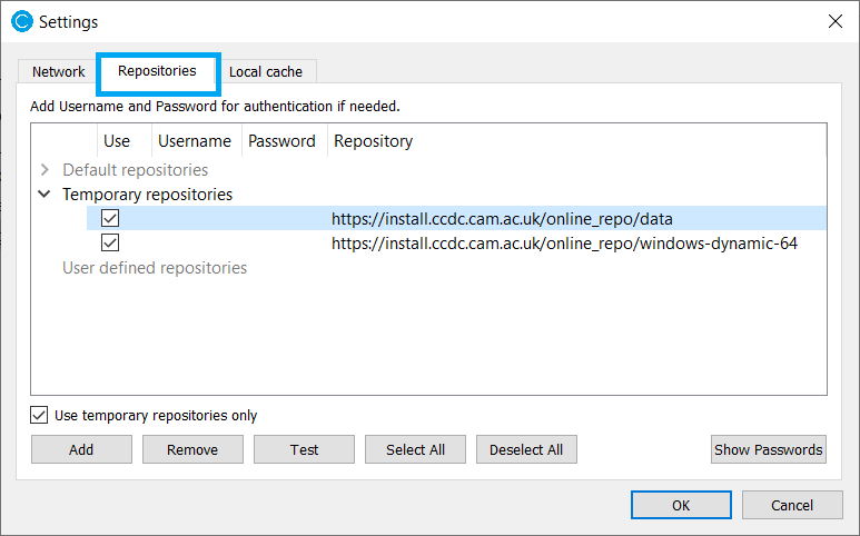 Add repositories