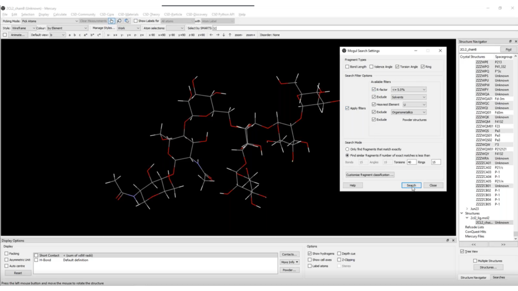 A screenshot of the Mogul analysis.