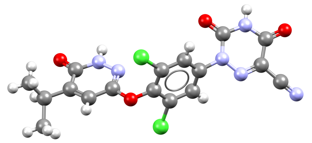 3D molecular model.