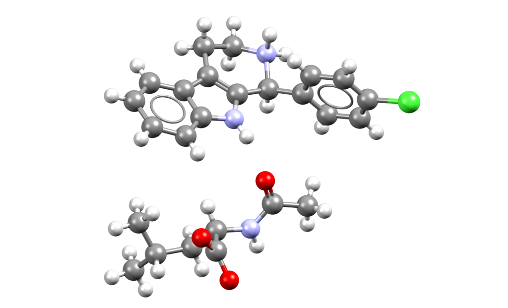 3D molecular model.