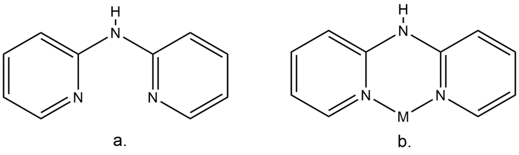 2D scheme of two molecules.